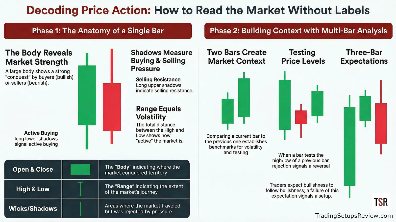 Summary of price action reading skills
